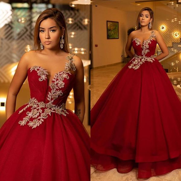 

2020 new prom dresses one shoulder appliques beads evening gowns custom made lace-up back sweep train a line formal party dress, Black
