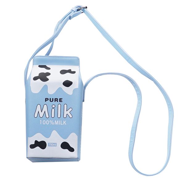 

designer bag creative milk crossbody box mini shoulder bag kids girls cute phone girl messager handbag brand women's