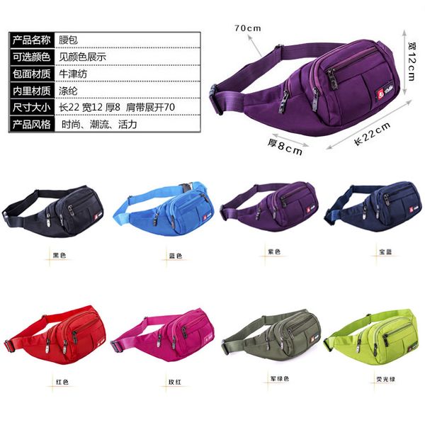

multilayer nylon sports leisure running bag men close business money bag breast package fanny pack