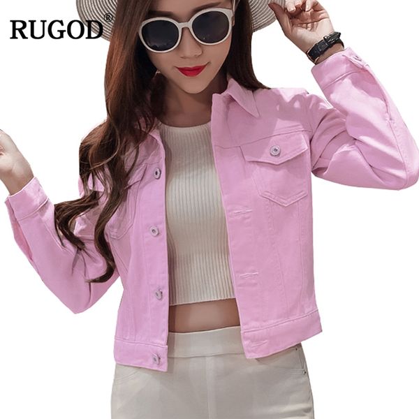 

2018 new multi color short jeans jacket women summer long sleeve pocket denim coat s-2xl female outerwear casaco feminino, Black;brown