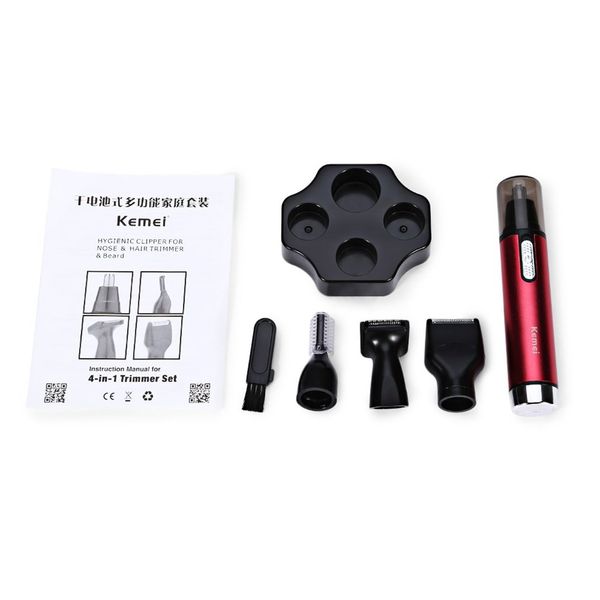 

precision ear eyebrow male grooming clippers kemei km-6620 4 in 1 electric shaver face care ppdau