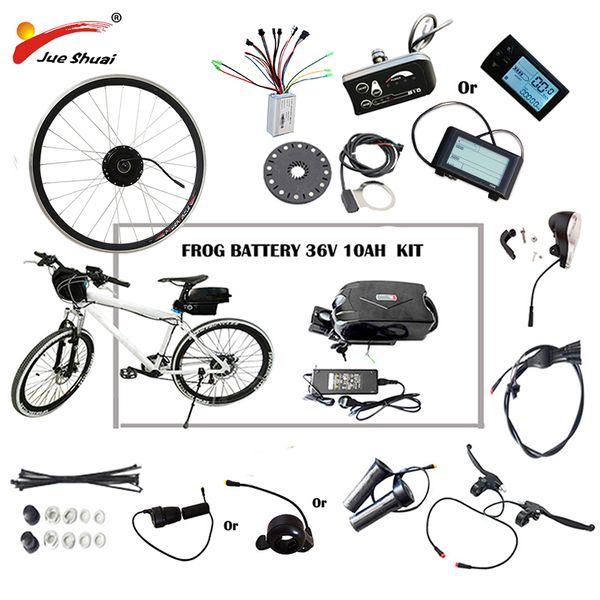 

36v 48v 250w-500w ebike converion kit li-lion battery ebike e bike electric bike conversion kit for 20" 26" 700c hub motor wheel