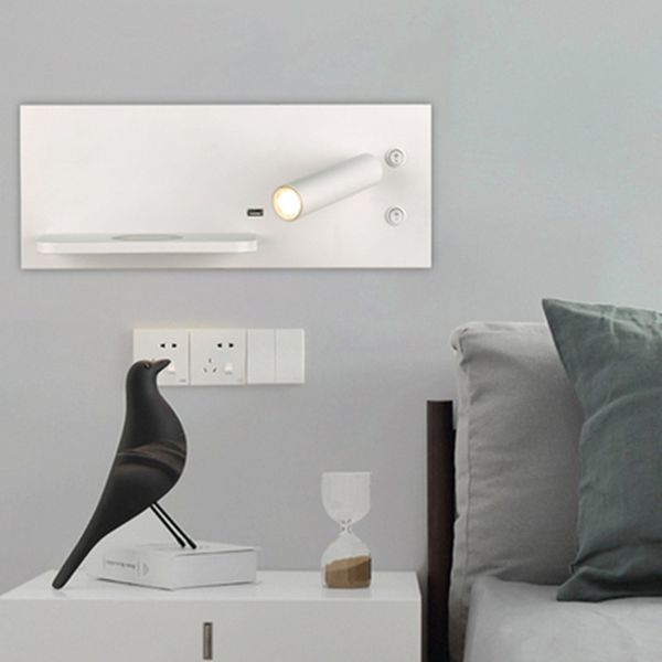

modern l wall lamp wall lights fixture bed room headboard reading lamp via 5v wireless usb charger backlit lights