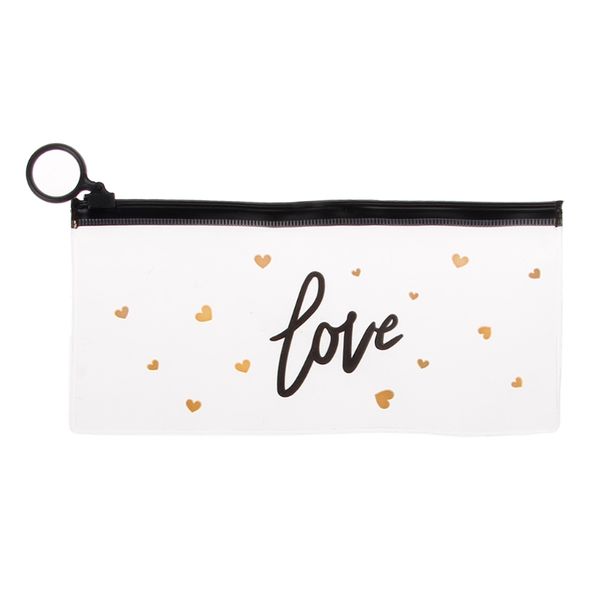 

cute moon star heart transparent pvc pencil bag pencil case for office school nov-26a
