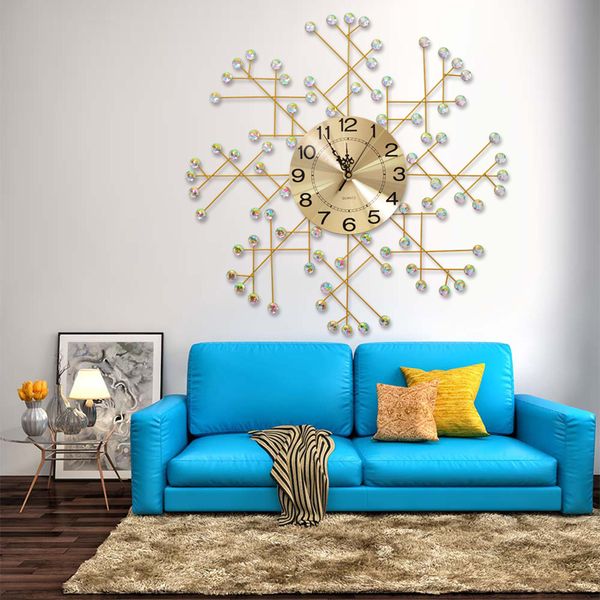 

nordic creative wrought iron wall clock modern home reloj de pared simple fashion living room mute clock decorative quartz