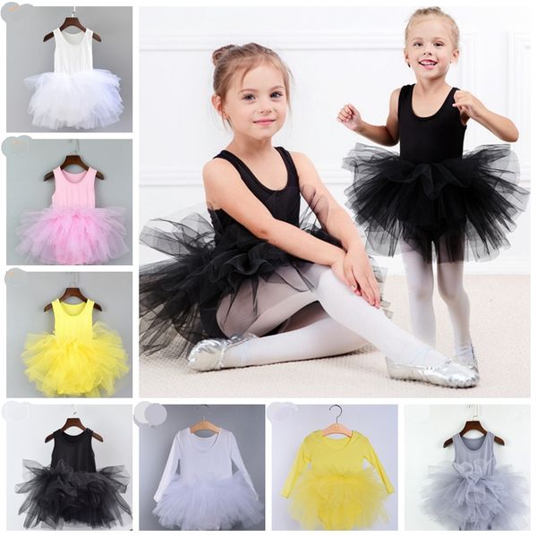 INS Tutu Kleid Baby Mädchen Tanz Kleider Mädchen Ballett Röcke Einfarbig Kinder Spitzenkleid Baby Performance Kleidung 11 Stile Großhandel DHW3234