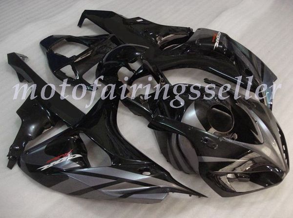 

oem quality new abs full fairings kits fit for honda cbr1000rr (2006-2007) cbr1000rr 06 07 bodywork set black silver