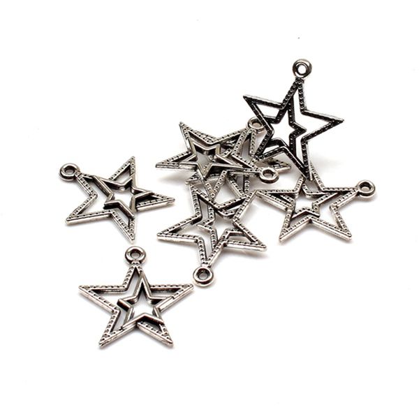 Nuevo!! 925 Plata Esterlina Colgante! 20 Mm Pentagrama Estrella