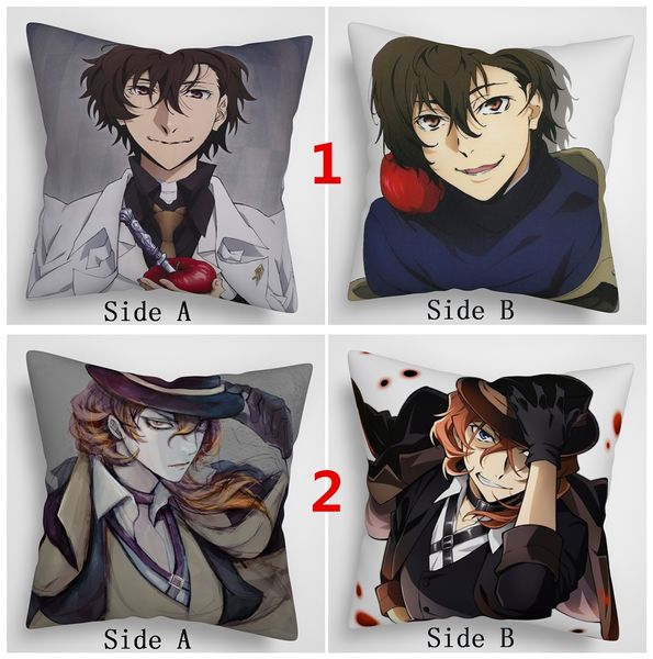 

suef anime bungou stray dogs dazai chuuya atsushi anime two sided pillow cushion case cover pillow case