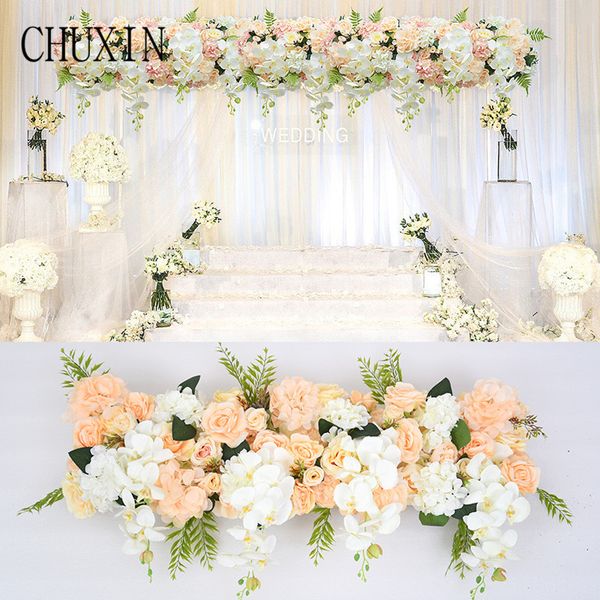

artificial flower wedding phalaenopsis flower arrangement arch door t station road leading wall decoration wedding props