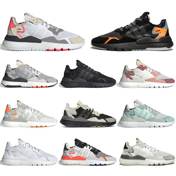 

with socks black nite jogger 3m reflective men women running shoes footwear white trace pink core black athletic shoes sports sneakers