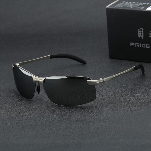 

sunglasses hd polarized men women designer glasses mirror driving sun glasses fashion uv400 for drive fishing women 8002, White;black