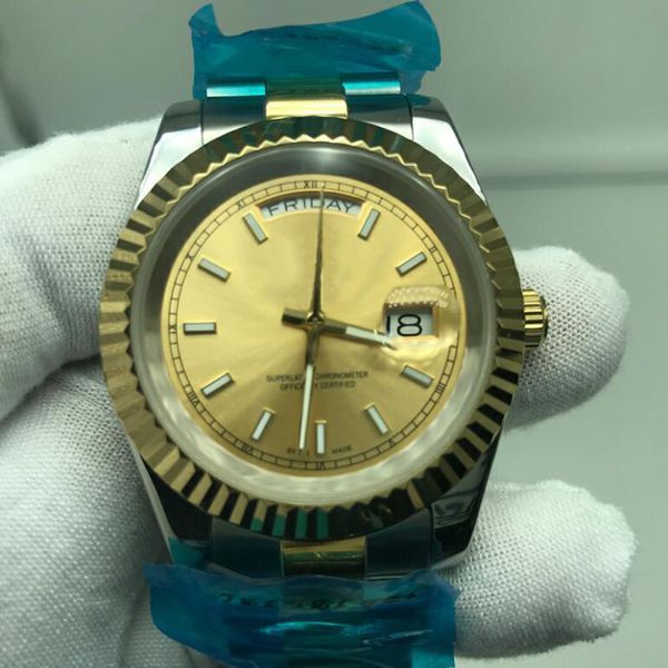 

16 colors wholesale watch DAY DATE mechanical glide smooth 40MM mens royal oaks high quality watch Stainless steel bezel strap Wristwatches