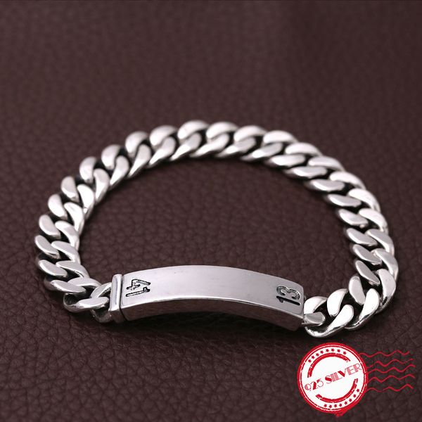 

other bracelets s925 sterling silver men's bracelet personality classic fashion jewelry 1314 couple shape 2021 send lover's gift, Golden;silver