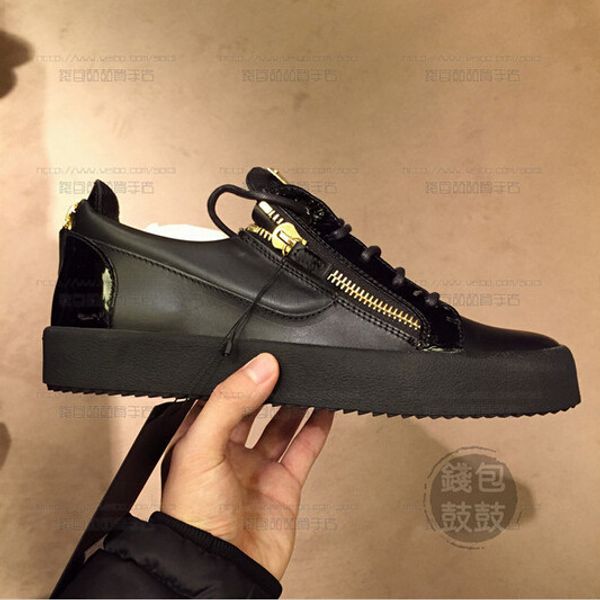 

2019 italy luxury ca ual hoe zanotti zipper men and women low flat hoe genuine leather men hoe de igner neaker trainer