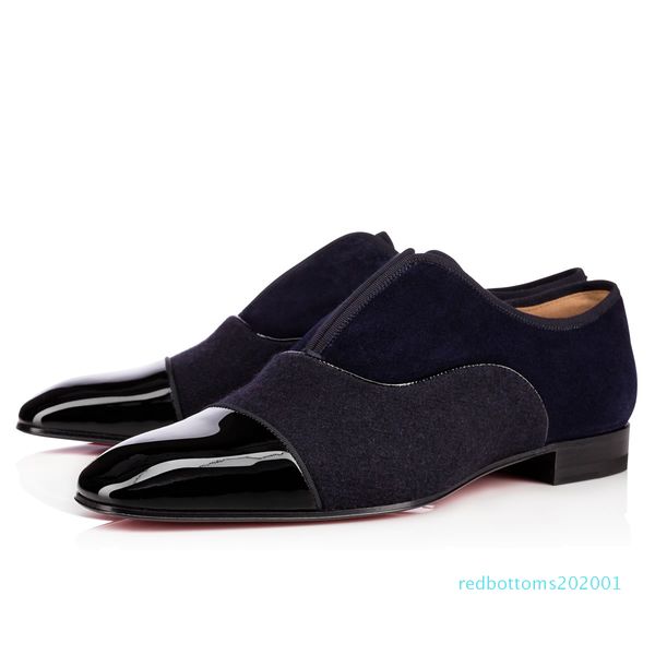 

brand fashion red bottom shoes alpha male flat genuine leather oxford shoes mens womens walking flats wedding party loafers 35-46 r01, Black