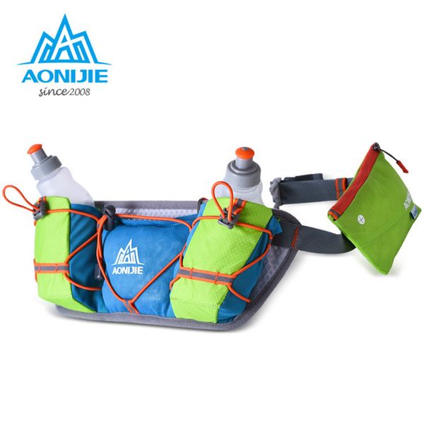

2018 aonijie marathon outdoor men women waist packs running water belt fanny pack hydration belts bottle holder