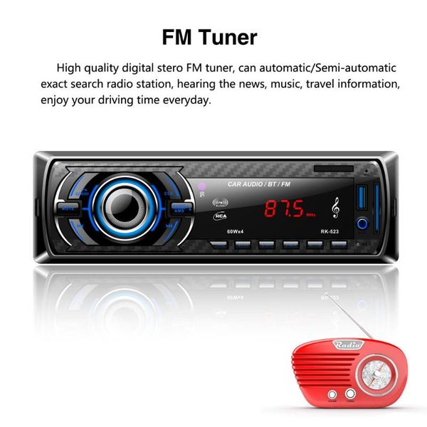

новый dc 12v bluetooth car audio стерео fm dvd cd mp3-плеер приемник usb sd aux вход pk-523 car mp3 bluetooth fm-плеер #ger
