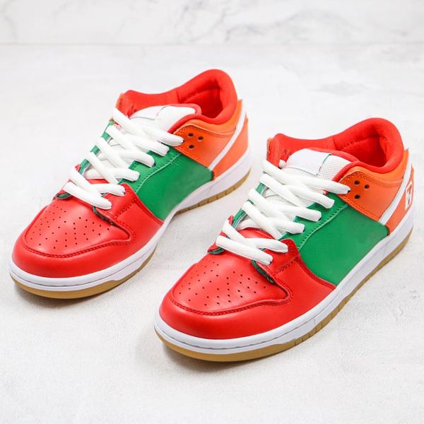 

new sb dunk running shoes 7 eleven instant skateboard shoe 711 convenience stores orange green red men women casual shoes trainers sneaker