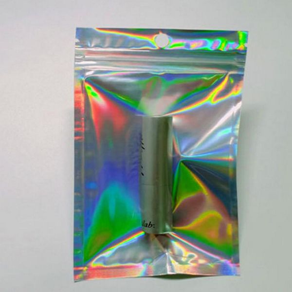

7.1x10.2in 1000pcs resealable stand up pouch bags holographic resealable bags translucent pouches designs dress packaging bag 4kh8j