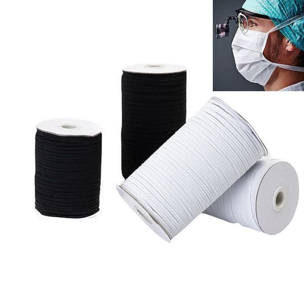 

chains 3mm high-elastic band rubber mask rope fit homemade diy sewing line accessories, Silver