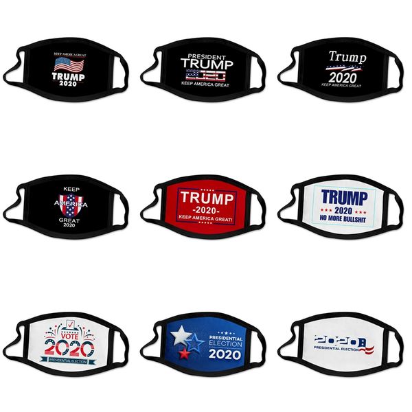 

independence day face mask usa star mask printed breathable fold mouth er cotton washable designer trump mask f #833, Black