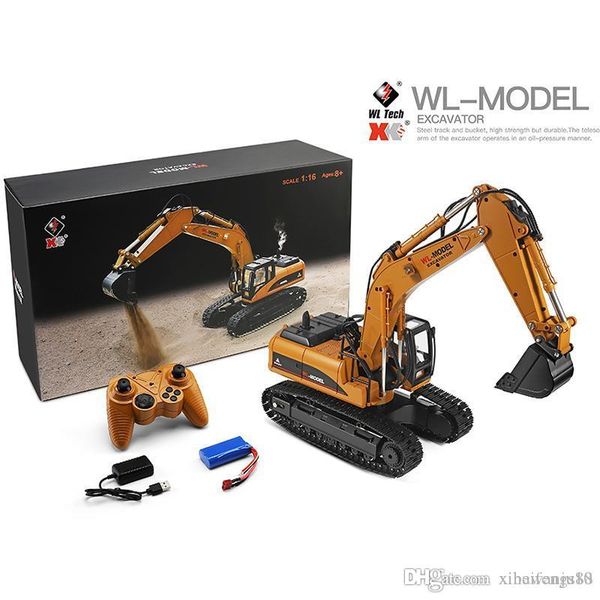 

Для Wltoys 16800 1/16 2.4 г RC автомобиль игрушки экскаватор стайлинга 23 дорожном строительстве канала Все металлические транспортные тележки со светодиодным легкий дым