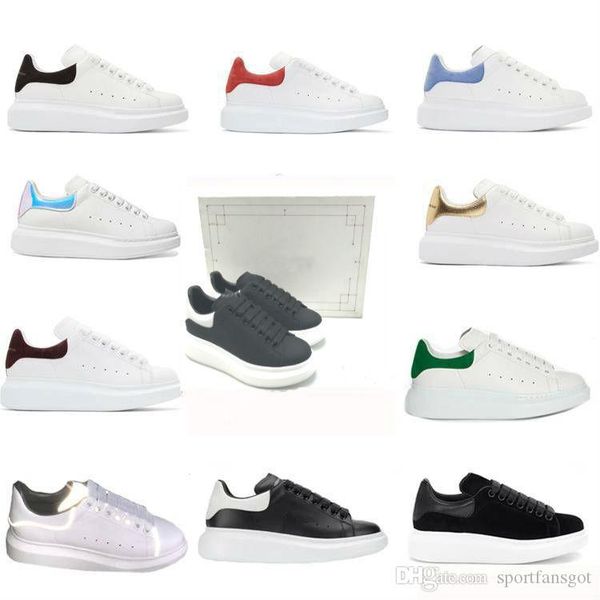 

2020 new box designer shoes suede 3d prints oversized sneaker height increase 3m reflective party italy luxury shoes leather shoes, Black
