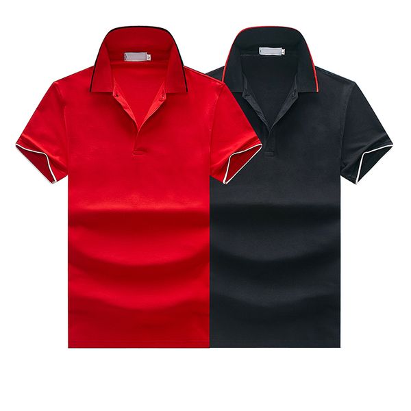 

2019ss Luxury Mens Mon polo Марка Классические полосы Лето с коротким рукавом футболка марки