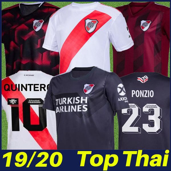 

19 20 river plate soccer jersey palacios quintero football shirts ponzio fernandez pratto jersey 2019 camisa river plate 70 years of stripes, Black;yellow
