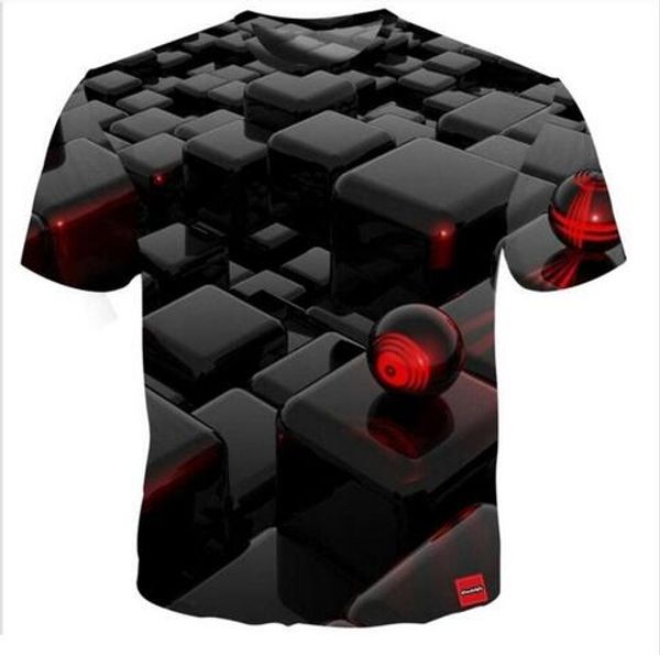 

summer style men/women short sleeve t-shirt plaid 3d digital print t-shirts for tees shirts loose casual tees, White;black