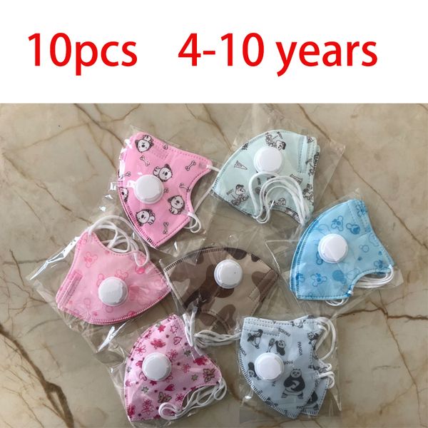 

kids pm2.5 children mouth face mask respiratory valve cartoon 5 layers meltblown cloth thicken smog mask warm dust mask cotton
