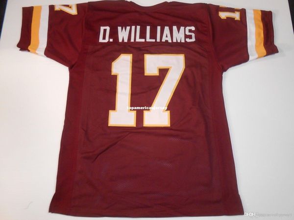 

retro custom sewn stitched #17 doug williams burgundy mitchell & ness jersey s-5xl,6xl men's football jerseys rugby, Black;blue