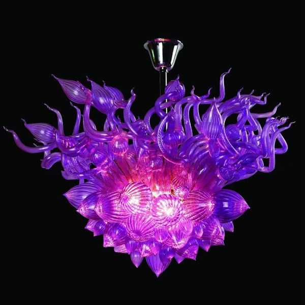 

Lamps Antique Hanging Crystal Lamp Pendant Light LED Blue Unique Design Murano Blown Glass Chandelier for House Decoration Living Room