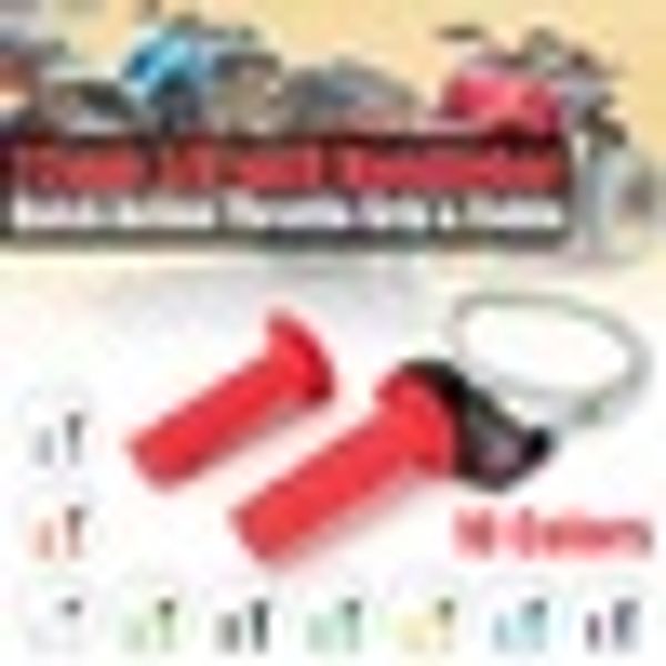 

1pair hand grips 7/8" handlebars motorcycle throttle grip twist cable for cg125 150cc 200cc 250cc atv pit dirt bike quick action