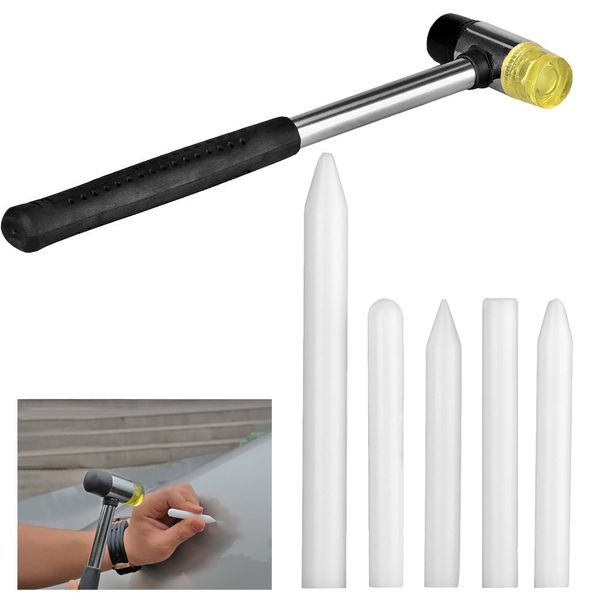 

pdr tool kit 5pcs/set pdr tap down tool made by pom paintless dent hammer repair tools safe hand on all painted surfaces