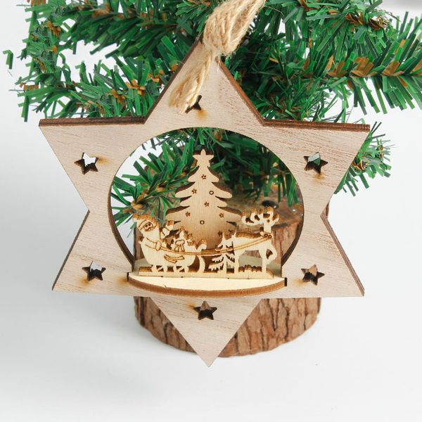 Stereo Design Christmas Decorations Diy Tree Pendants Santa Elk