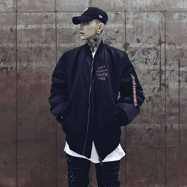 

2019 new autumn black red bomber ma1 jacket men streetwear ma1 jackets coats hip hop men coat us size xs-xl, Black;brown