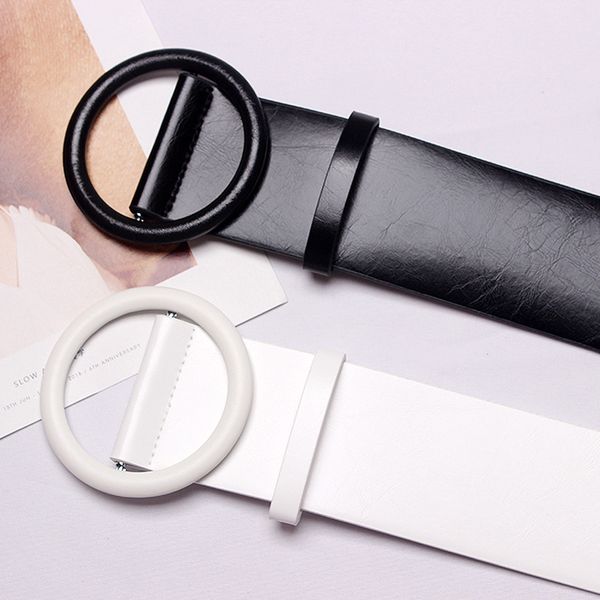 

новый женский большой кольцо широкий кожаный пояс женщина круглый пряжка широкие ремни для женщин лучшие качества ремешок для женщины джинсы, Black;brown