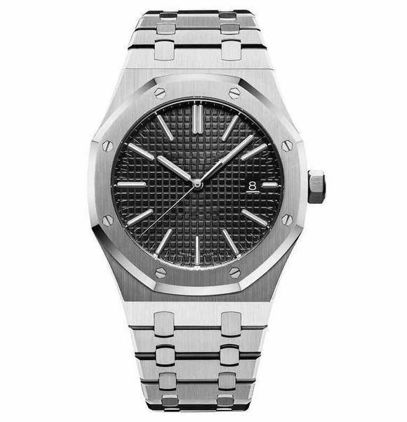 

fashion mens luxury watch royal oak offshore 42mm solid stainless steel designer watches automatic movement mechnical wristwatch, Slivery;brown