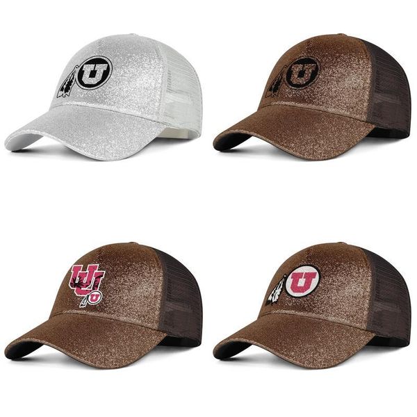 

utah utes football mesh logo mens and women pony hat cap design fitted personalized unique baseballhats coconut tree black core smoke, Blue;gray