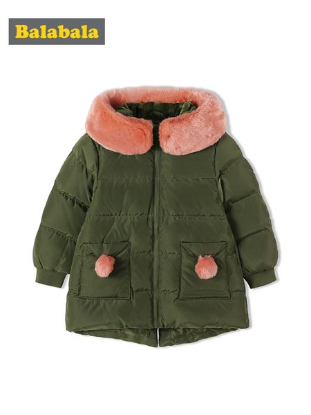 

balabala children's clothing baby boys girls down jacket girls winter children thick warm jacket hooded duck down coat, Blue;gray