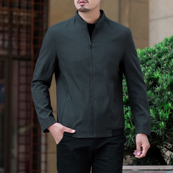 

men's jackets large size xxl xxxl spring men solid color zipper coats men' s casual jacket for male brand clothing, Black;brown