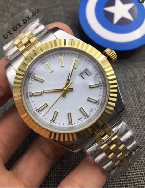 

2019 selling mens watch daydate mens automatic mechanical 40mm stainless steel strap men watches mens diamond wristwatch, Slivery;brown