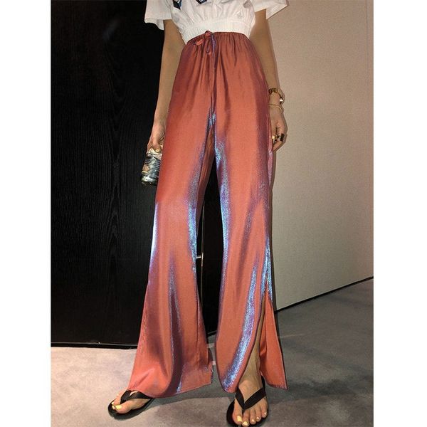 

summer pants women straight loose colorful elegant fashion leisure all-match korean style womens simple comfortable daily draws, Black;white