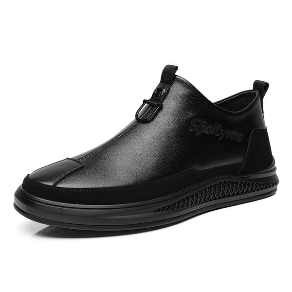 

new arrival men boots comfortable men shoes leather non-slip chaussure homme zip casual microfiber leather boots spring, Black