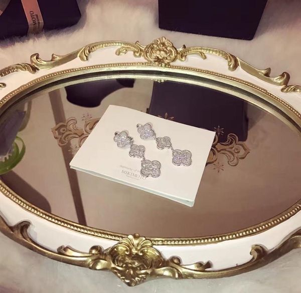 

Горячие Опал Серьги Стержня Милый Кот Уха серебро 925 Модный Бренд Кристалл Животн