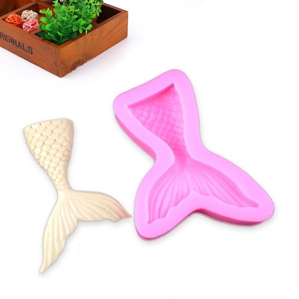 

2pcs творческий хвост русалки силиконовые fondant формы для выпечки инструменты конфеты пресс-формы