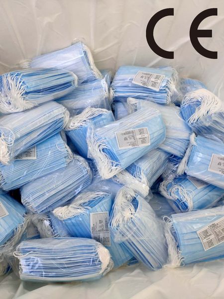 

1000шт в наличии!одноразовые маски для лица с эластичной ушной петлей 3 слойные дышащие и удобные для блокировки пыли защиты от загрязнения