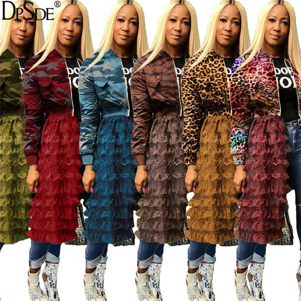 

dpsde leopard зерна женщины streetwear longer пальто полное рукавом повседневная теплый lace red coat зима новый 2020 стенд воротник прохлад, Tan;black